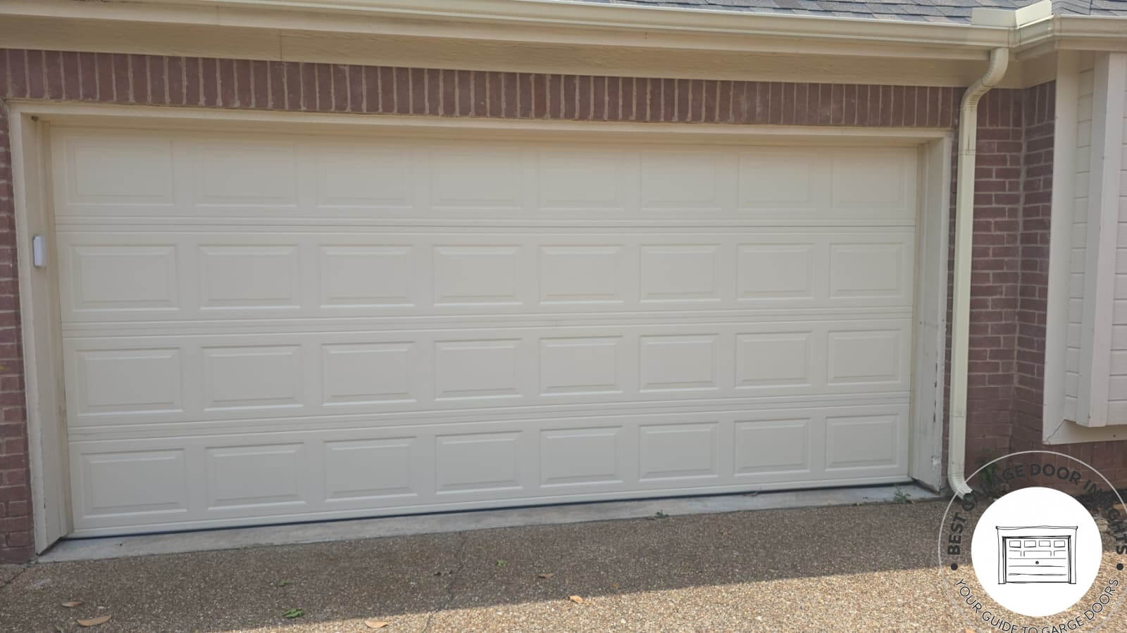 two-car-garage-door-almond-short-panel